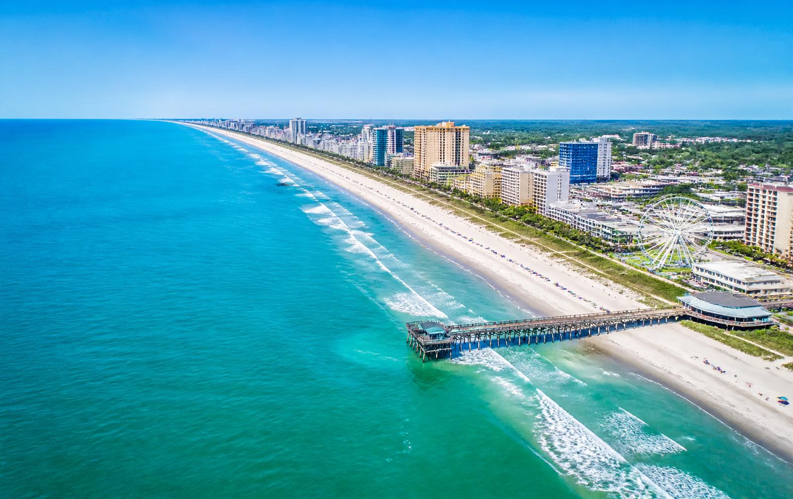 Aerial view of the Myrtle Beach coastline